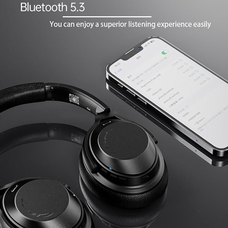 

A06 ANC Wireless Headset Bluetooth-compatible Headphone Music Gaming Earphone Black