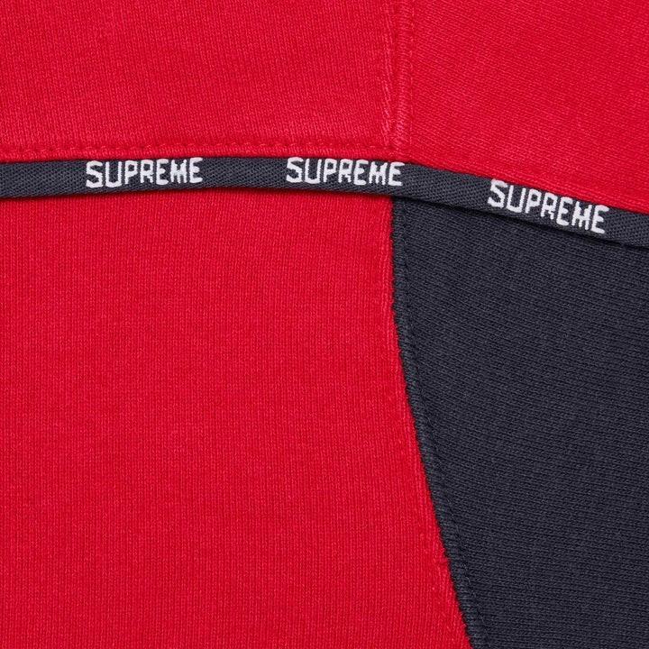 Supreme Piping Zip Up Hooded Sweatshirt Red