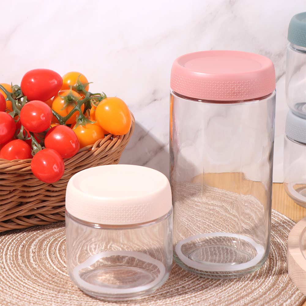 6 ks 10/16/24 oz Sklenice na noční ovesnou kaši Skleněná dóza pro uchování čerstvosti Dóza na skladování potravin Jogurt