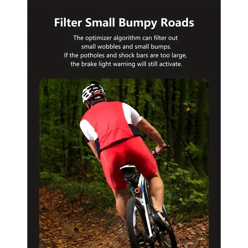 Smart-Fahrrad-Rücklicht, Auto-Start-Stop-Bremssensor LED-Ladefunktion Radfahren Smart-Fahrrad-Rücklicht