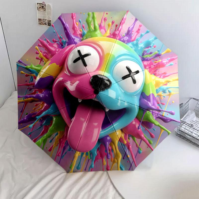 

SplashingAnimals Pattern Pattern New Style Umbrella, 1 Piece Automatic Folding Umbrella, Portable Travel Umbrella, Outdoor Umbrella, Birthday Gift