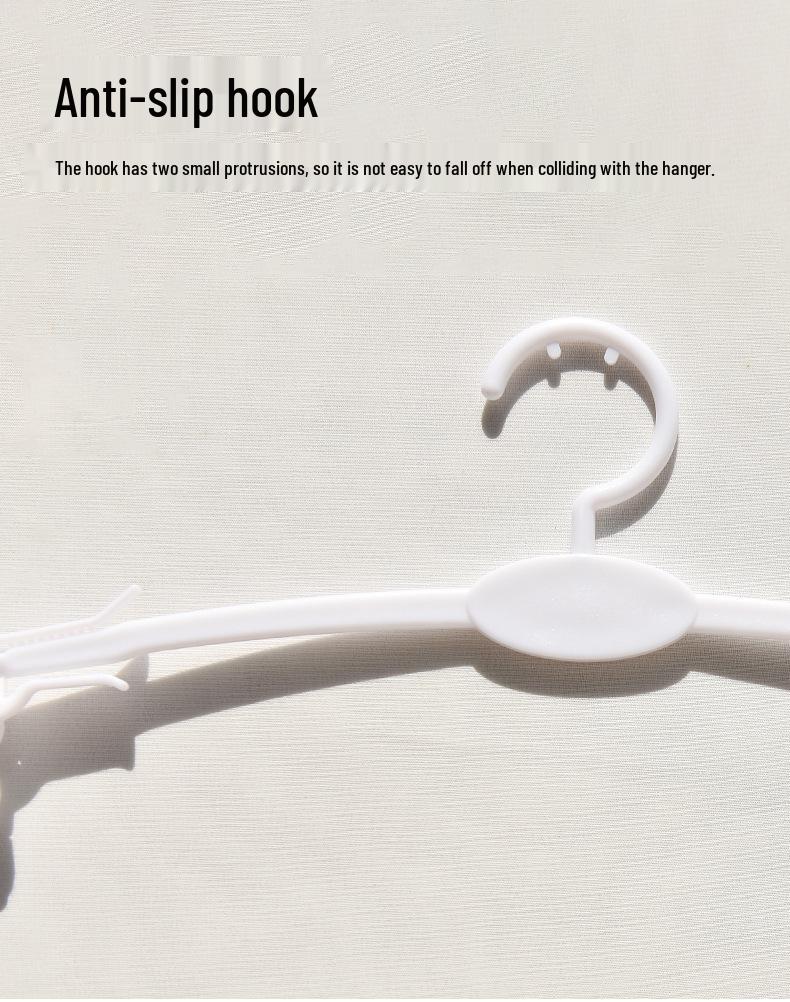 Seamless Plastic Hanger for Men's & Women's Pants, Underwear, Bras, and Panties - Drying Rack with Clips
