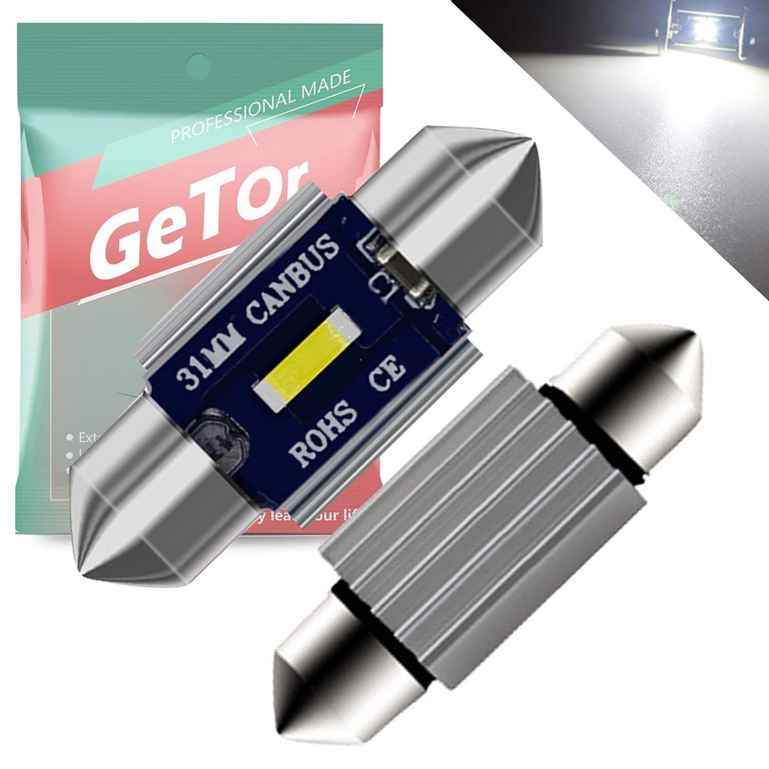 

T10×31mm 1860 CSP LED Room Light Trunk Bulb Map Lamp