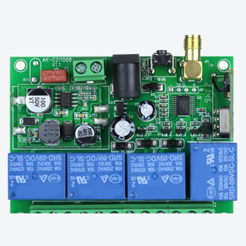 315Mhz 433Mhz DC 85V-260V Four Channel Relay Module Receiver Wireless Remote Control Switch for DC Motor DIY