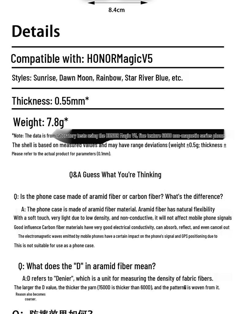 Honor MagicV5 Kevlar-Carbon Fiber Slim Anti-Fingerprint Phone Case