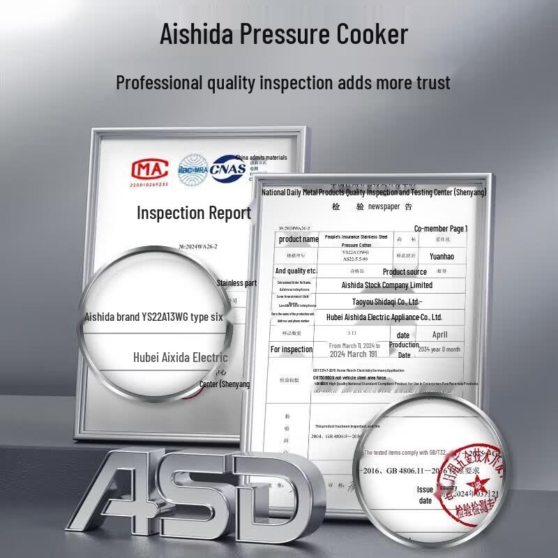ASD 304 Stainless Steel Explosion-Proof Pressure Cooker 24cm