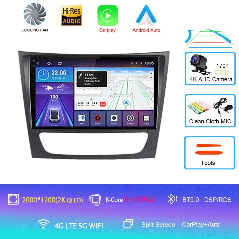 Car Radio Android 14 For Mercedes Benz E Class S211 W211 2002 - 2009 CLS Class C219 2004 - 2010 Carplay GPS Head Unit 2Din Video