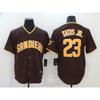 Mens San Diego Padres 23 Fernando Tatis Jr. Embroidered Baseball Jersey Hoodie - Bamboo Fiber 2025