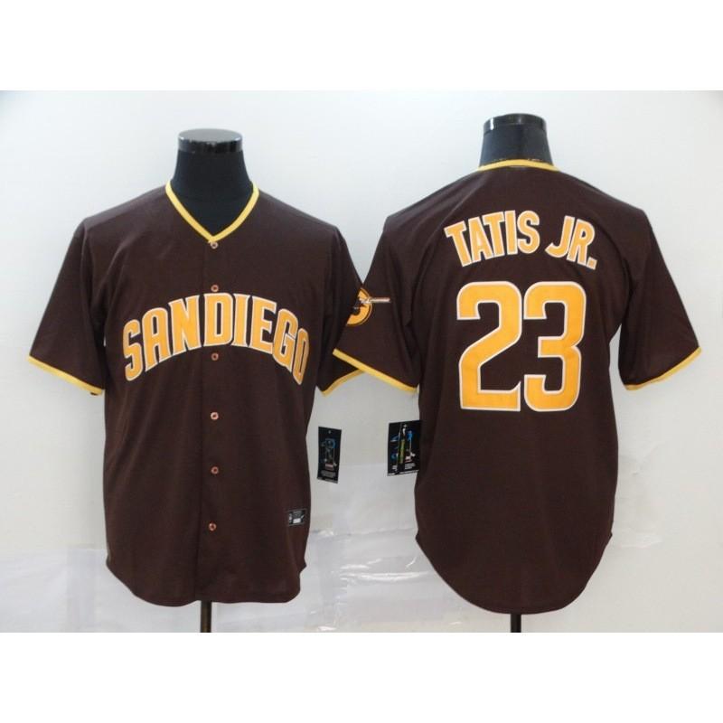 Mens San Diego Padres 23 Fernando Tatis Jr. Embroidered Baseball Jersey Hoodie - Bamboo Fiber 2025