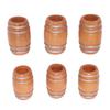 Miniature Wooden Beer Barrels Vintage Barrels Figurine for Dollhouse Decoration Miniature Scene Ornament Collectibles