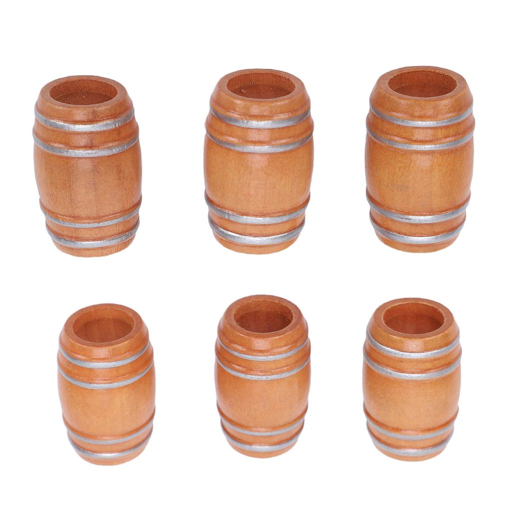 Miniature Wooden Beer Barrels Vintage Barrels Figurine for Dollhouse Decoration Miniature Scene Ornament Collectibles