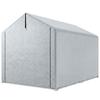 Garden Shed Storage Tent, Motorcycle Shelter, Roll-Up Door, 162 x 221.5 x 163 cm, Light Grey