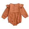 Misia Luxury Baby Bubble 3 Years Romper, Autumn/Winter, Sleeves, Girls' Cotton, Orange, 7052,