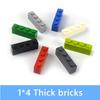80pz Blocchi da Costruzione Fai da Te Figure Mattoncini Spessi 1x4 Punti Giocattoli Educativi Creativi in Plastica Compatibili 3010 Per Regali ai Bambini
