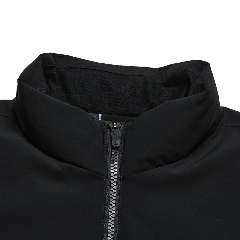 FILA BLUE Down Jackets Men's Jet Black Stand Collar Lightweight Other F11M542912FBK