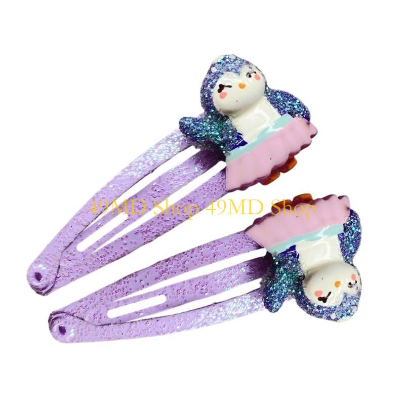 49MD 1pair Cartoon Hair Clip Fantasy Themed Barrettes Luxurious Party Children Hairpin Hair Accessories