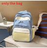 Trendy Backpack Nylon For Girls With Letter Print And Color Design Blocking