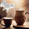 White Ceramic Pitcher Ceramic Heat Resistant Cartoon Cow Shape Creamer Pitcher Syrup Container for Milk Sauces White Creamer Jar