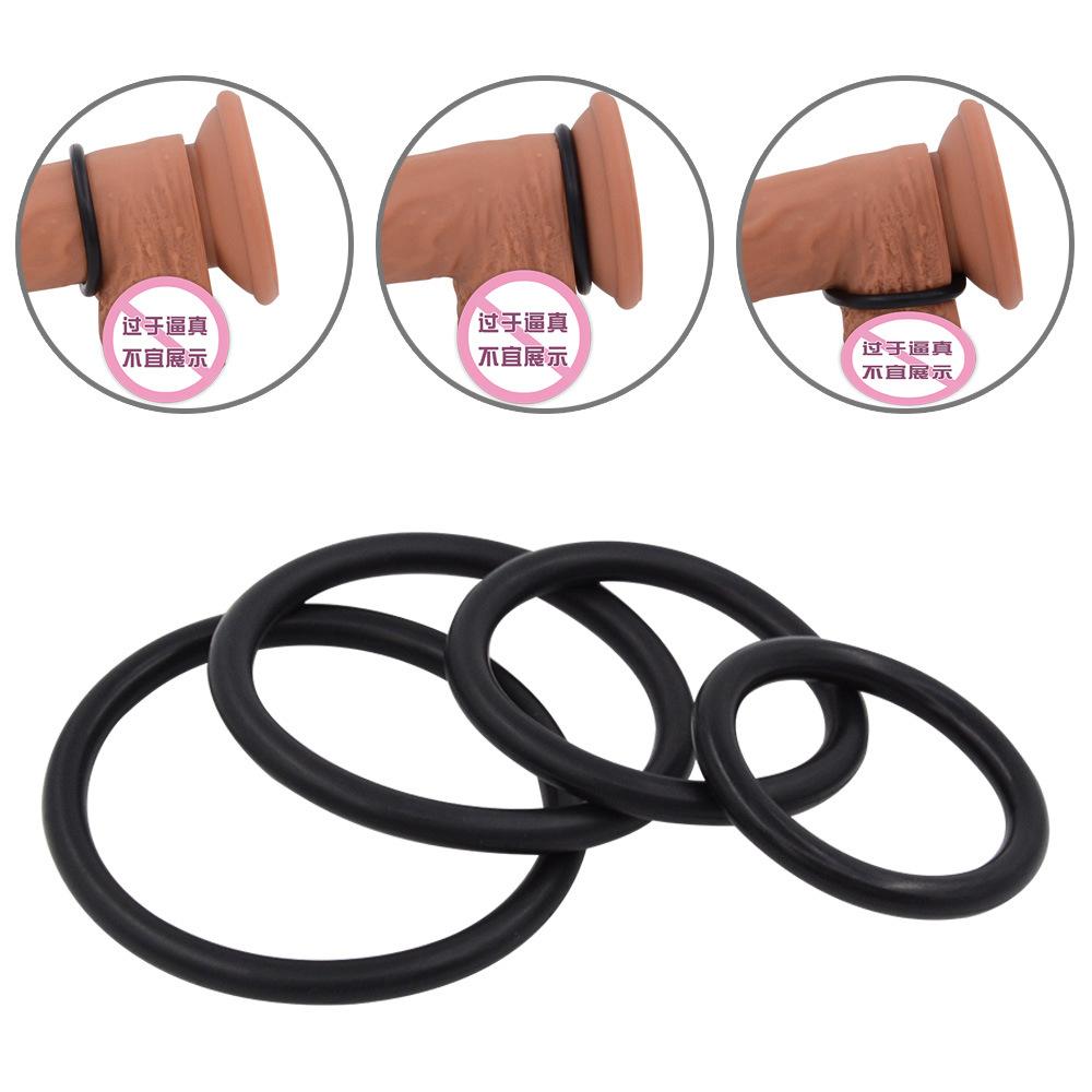 Men's Rubber Horseshoe Ring Penis Ring Delay Ring Sensitive Reducing Cockring Sex Tools Couple Sex Toys