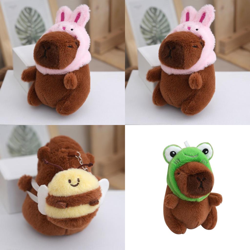 Weiches und knuddeliges Capybara-Plüschtier Schlüsselanhänger Perfekt für Taschen mit niedlichen Designs und entzückenden Merkmalen