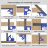 Aluminum Multiple Function Combination Square with Positioning Holes Accuracy Measuring Tool 300mm for Woodworking