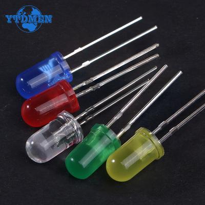 50/100pcs F5 5MM LED Diode Assorted Kit Ultra Bright LED Diodes White Red Blue Green Yellow DIY Light Emitting Diodes