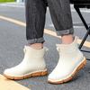 Short Tube Fishing Fashion Thickened Rain Shoes Water Shoes Men's Rain Boots Non-slip Wear-resistant Waterproof Kitchen Work Site Rubber Shoes