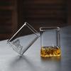 6.76oz High Borosilicate Glass Whiskey Glasses 3D Mountain Design   Cocktails Scotch Bourbon Vodka Tequila More for Home Decor