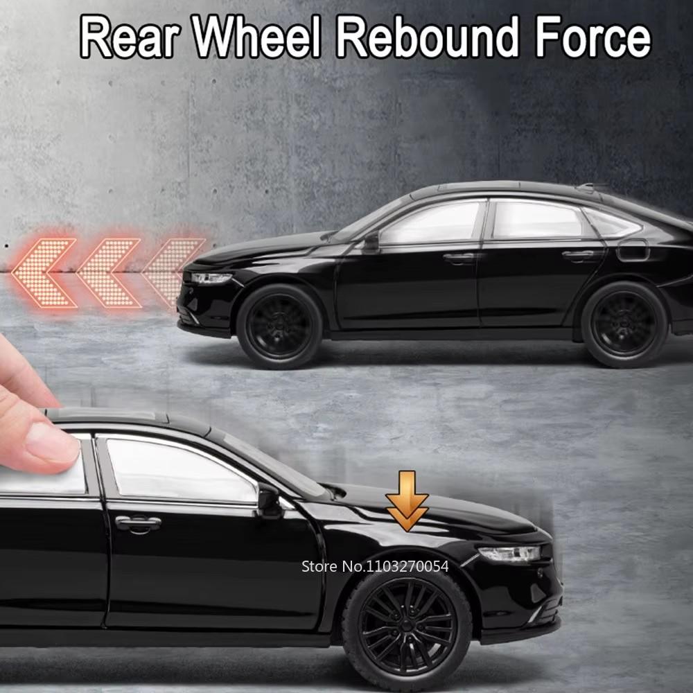 1:32 Honda Accord Models Civic Type-r Alloy Diecast Car Toys Sound Ligth Pull Back Doors Opened Vehices Children's Birthday Gift