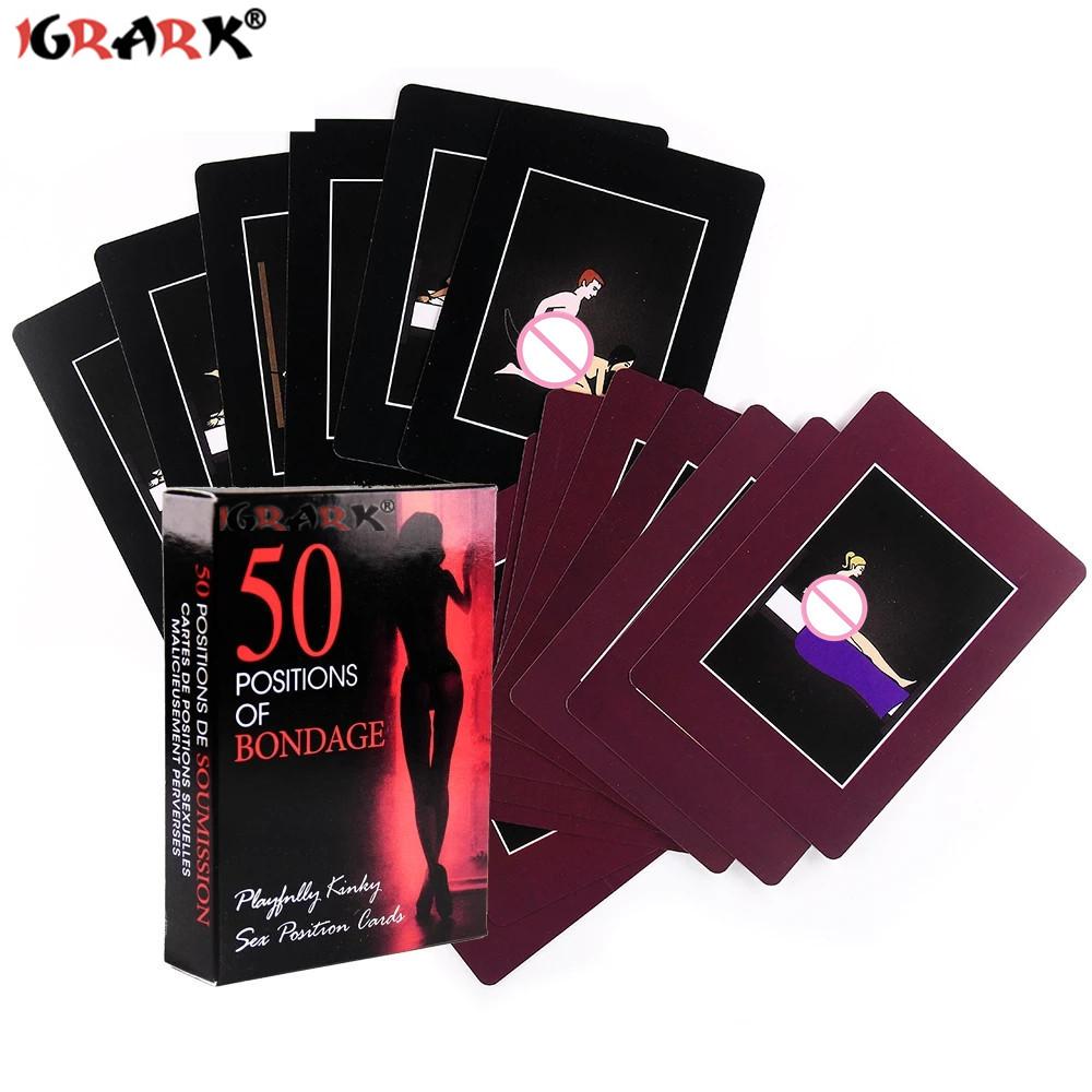 Sexy 50 Position Sex Papier Tarot Karten Erwachsene Spiele Party Schreibtisch Spielen Requisiten Erotische Produkte Sex Spielzeug für Paare flirten