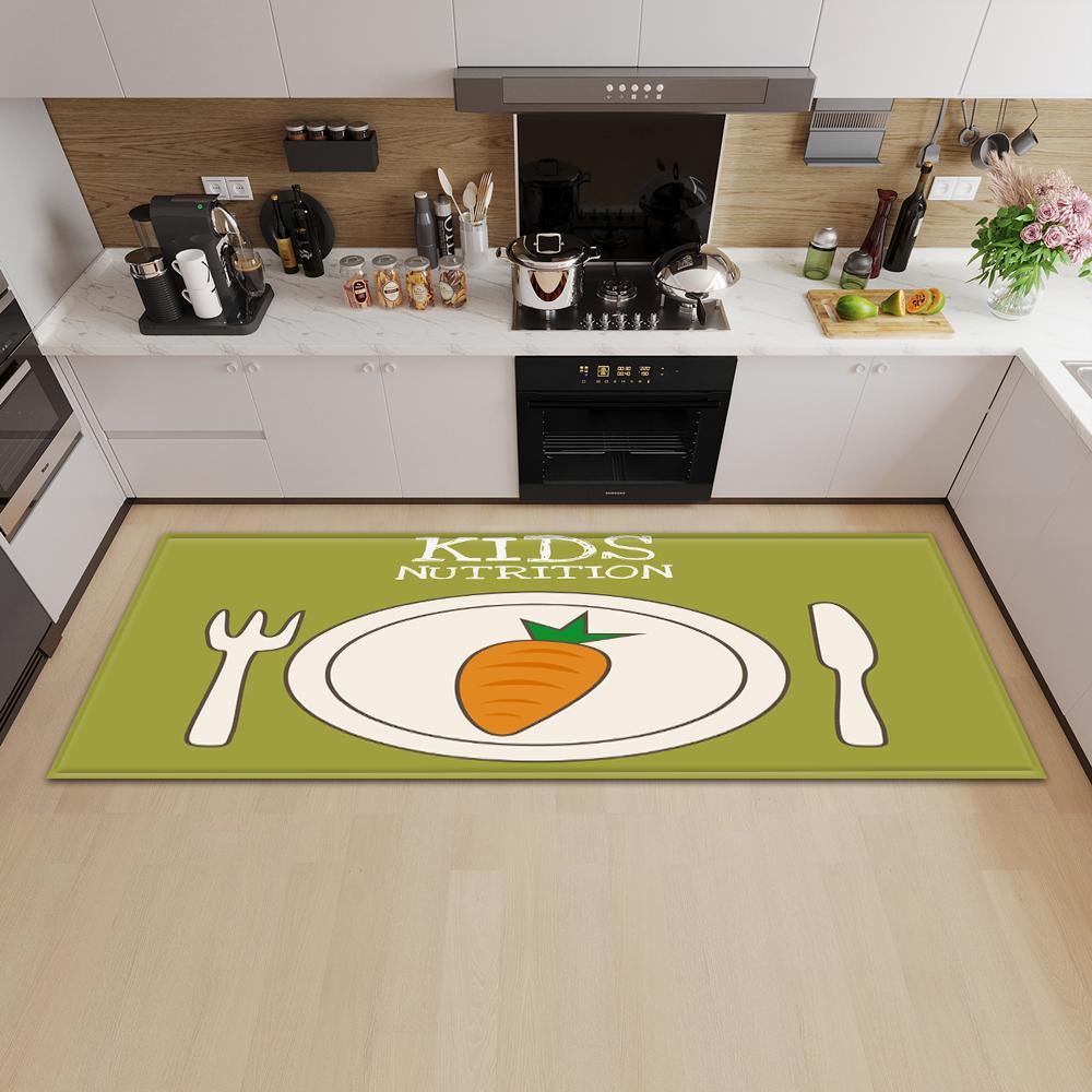 Kitchen Mat Entry Door Mat Bedroom Carpet Corridor Bathroom Non-slip Floor Living Room Pattern Rug