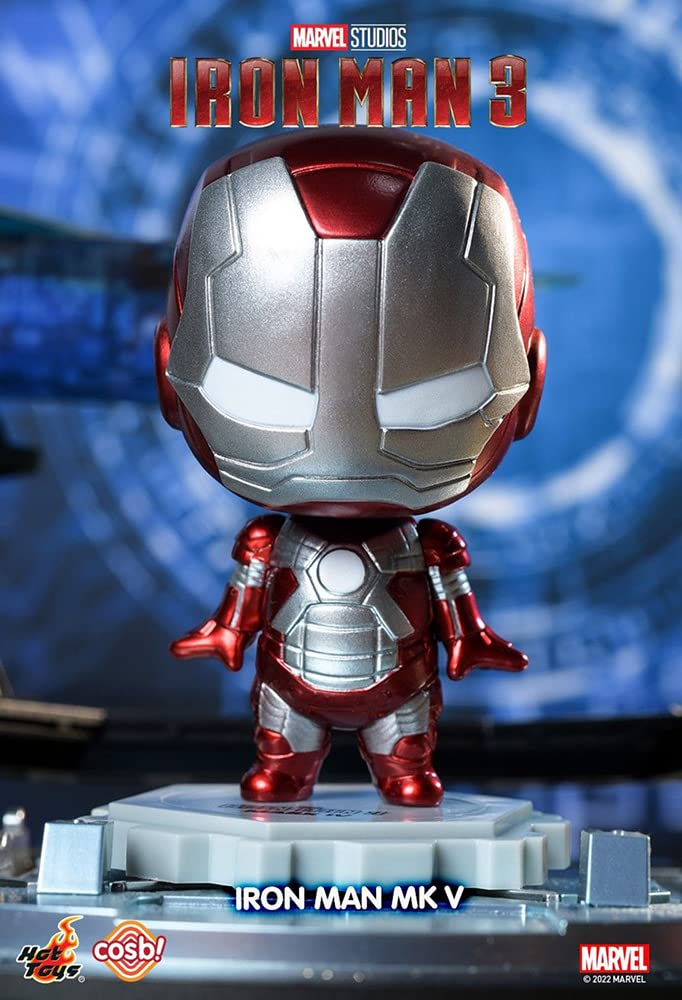 Cosby Marvel Collection Iron Man Mark V from the Film Iron Man Approximately 8cm CBX064 #025 3, Non-scale Figure, Red, Tall,