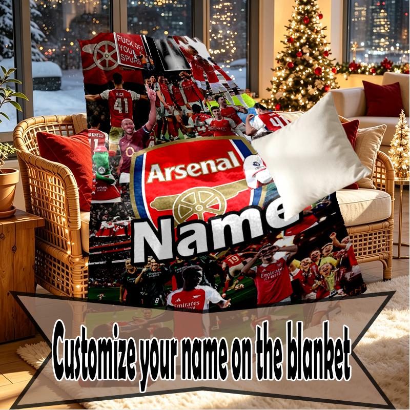Coperte Personalizzate con Nome Squadra di Calcio Stampato, Arredamento per la Casa, Camera da Letto, Divano, Campeggio, Divano, Regali per Compleanno Natale