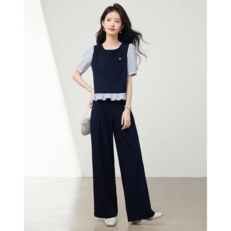 Women's Lyocell Wide-Leg Pants & Shirt Set