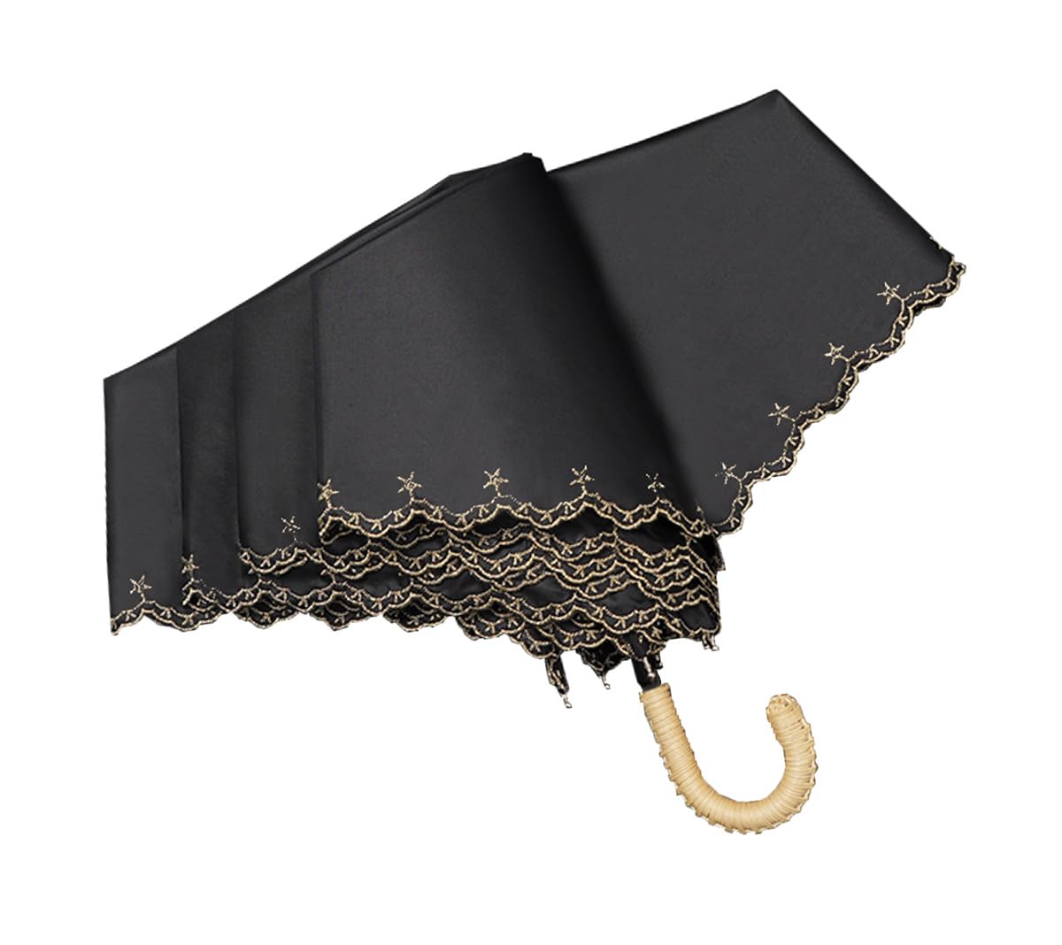 

hiino kano Складной зонт от солнца для защиты от УФ-лучей, полного света, жары, солнца и дождя. Сделан из растительного ротанга. Идеальный подарок. Ультралегкий. Женский, прибл.. 173г/193г,