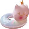Children's Inflatable Toys Swimming Ring Crown Cat Summer Pool Party Inflatable Floating Circle with Handle Water Toys for Kids
