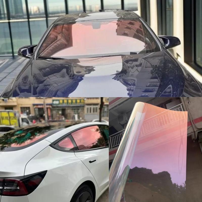 Home Window Glass Films Black Pink Car Window Film UV Protector Films Summer Car Auto Car Window Privacy Sticker