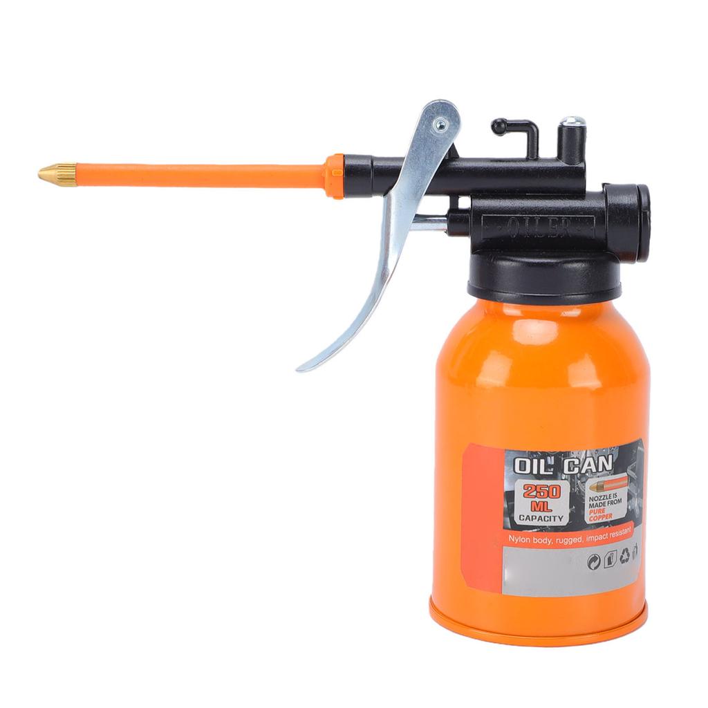 Hand Pump Oiler Can with Straight Spout High Pressure Lubrication Oil Bottle for Home Industrial Use Auto Motorcycle