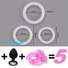 5PCS/KIT Cock Rings Flash In The Night Lock Durable Silicone Penis Ring Sex Toy for Men Male Delay Ejaculation Scrotum Lock Ring
