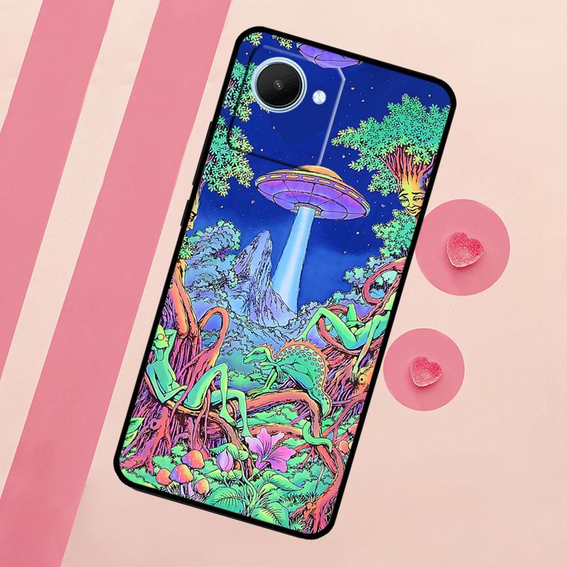 Mushroom Moon Shroom Farmer For Realme C67 C75 C63 C61 C71 C55 C51 C65 C53 10 11 12 13 14 15 Pro Plus GT6 GT7 Pro Case