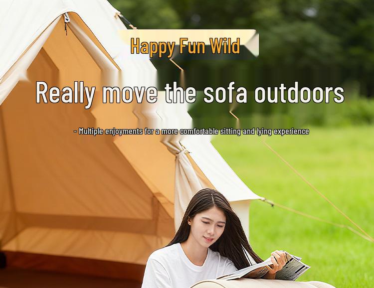 Thickened Foldable Inflatable Sofa Recliner for Outdoor Camping – Lazy Person's Air Bed