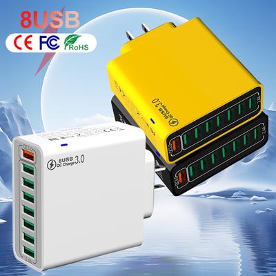 QC4.0 8 Port Fast Charging USB Charger EU US KR QC 3.0 Quick Charge Wall For Phone Adapter For iPhone 15 Xiaomi Samsung