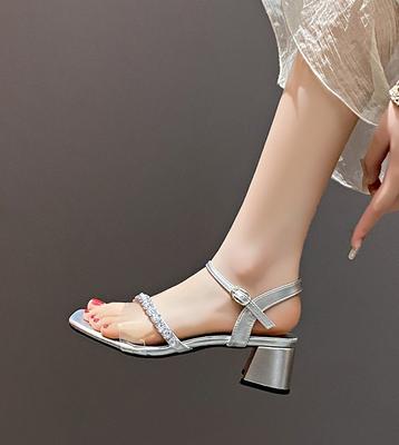 Fashion 2025 New Sandals Summer Elegant and Comfortable Shoes Pearls Beading Open-toe Fashion Ladies Party Sandals Shoes High Heels