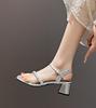 Fashion 2025 New Sandals Summer Elegant and Comfortable Shoes Pearls Beading Open-toe Fashion Ladies Party Sandals Shoes High Heels