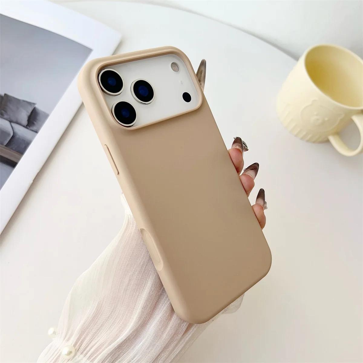

Liquid Silicone Soft Phone Case for Apple IPhone 17 Air 16 15 14 13 12 11 Pro Max Plus Magnetic Wireless Charge Protective Cover iPhone 15 золотой