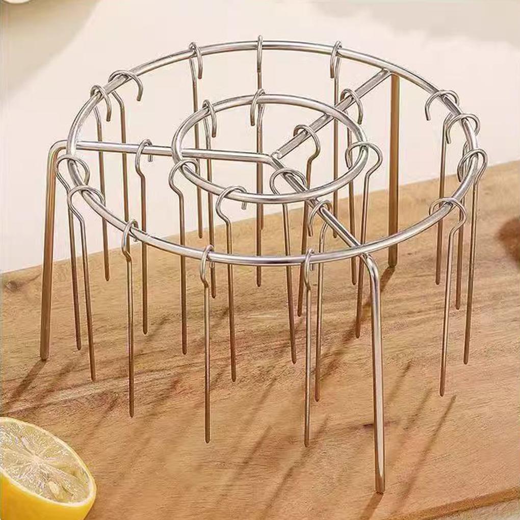 Vertical Grill Stainless Steel Rack For Air Fryer Skewer BBQ Accessories Bread Pan Baking Tray