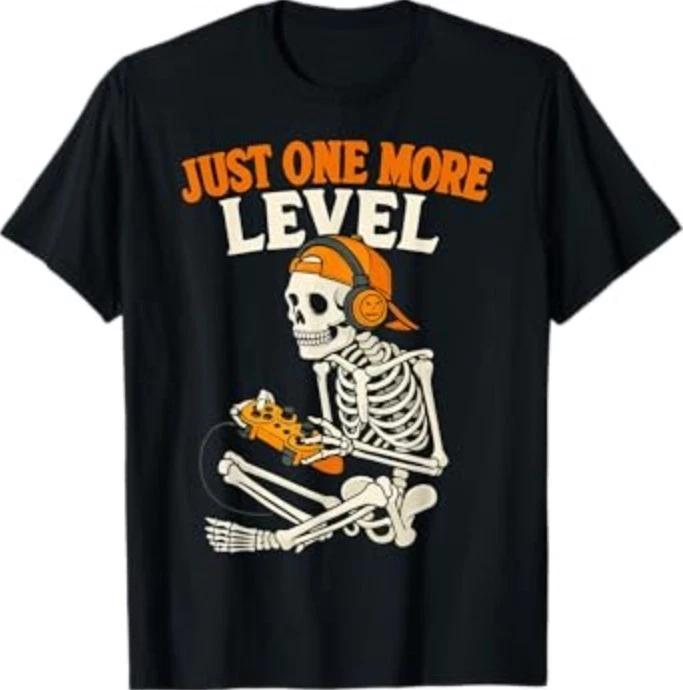 Funny Video Game Halloween Skeleton Gamer Costume T-Shirt M