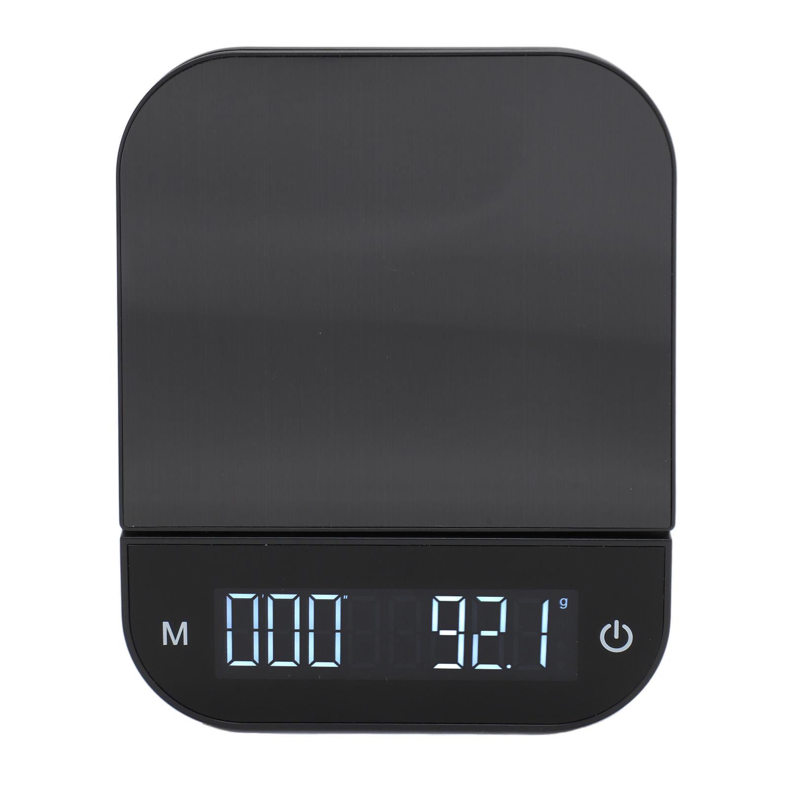 

Kitchen Scale 0.1g to 6.6lb LED Display Touch Control Tare Function Automatic Timing Coffee Scale for Family Cooking