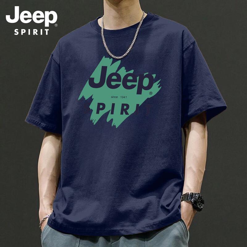 JEEP SPIRIT Men s Summer Cotton Print T-Shirt 2XL