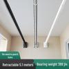 Telescopic Stainless Steel Rod: Punch-Free Drying, Curtain, Wardrobe, or Shower Rod
